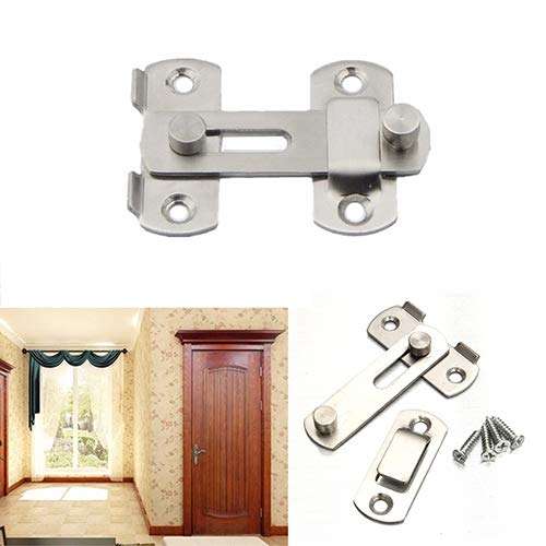 Polytree Door Security Latch Lock, Home Gate Safety Security Guard Stainless Steel Door Window Bolt Slide Lock 2