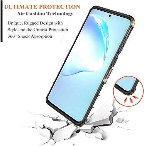E-Began Case for Samsung Galaxy S20 Ultra /S20 Ultra 5G, Belt Clip Holster Kickstand Protective Hybrid Cover Heavy Duty Armor Defender Shockproof Rugged Phone Case (2020 Release 6.9 inch) -Camo 5