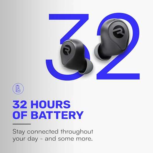 Raycon Everyday Earbuds Plus - Bluetooth True Wireless in-Ear Buds with 32 Hours Playtime, Multipoint Technology, Extreme Comfort, and Active Noise Cancellation (Carbon Black) 2