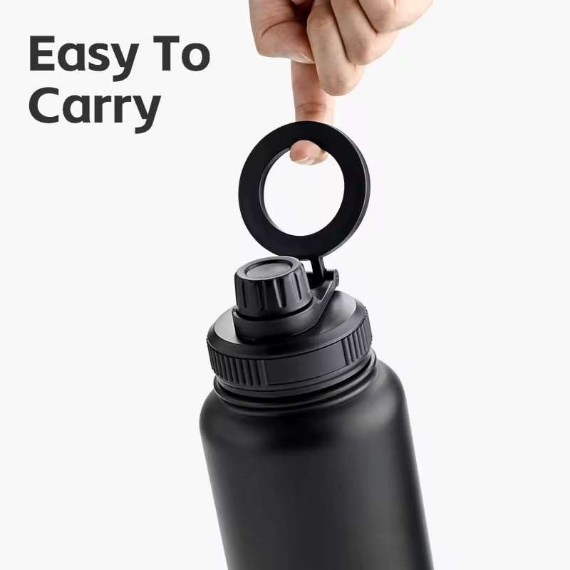 Premium Insulated Stainless Steel Water Bottle – 32 oz Leak-Proof, BPA-Free, Double-Wall Vacuum – Reusable Sports & Gym Bottle` (Black) 4