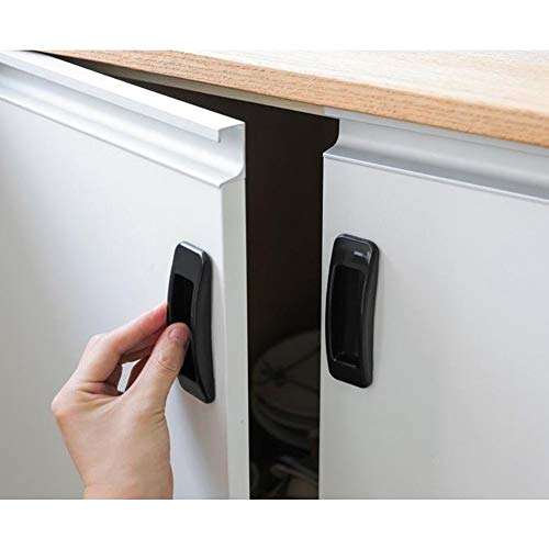 Aisoway 16pcs Paste Sliding Door Glass Window Handle Effortless Wardrobe Drawer Self-Adhesive Handle 3