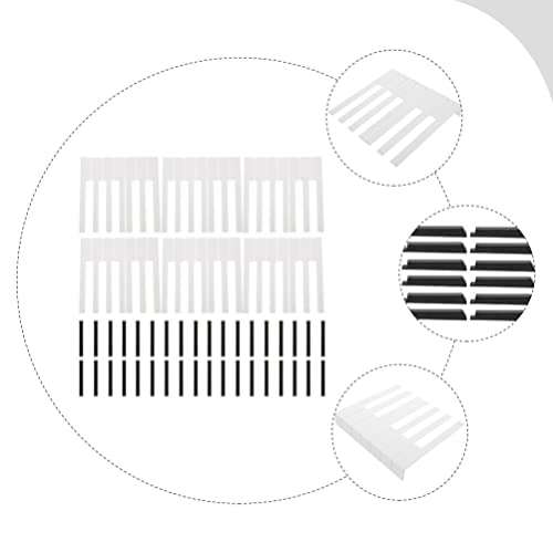 GANAZONO White Piano Piano Replacement Keys 88Pcs Piano Replacing Keys German Piano Keytops Light Cream Color Piano Keys Flats Repair Replacement Complete Set with Fronts Piano Supplies Piano Parts 3