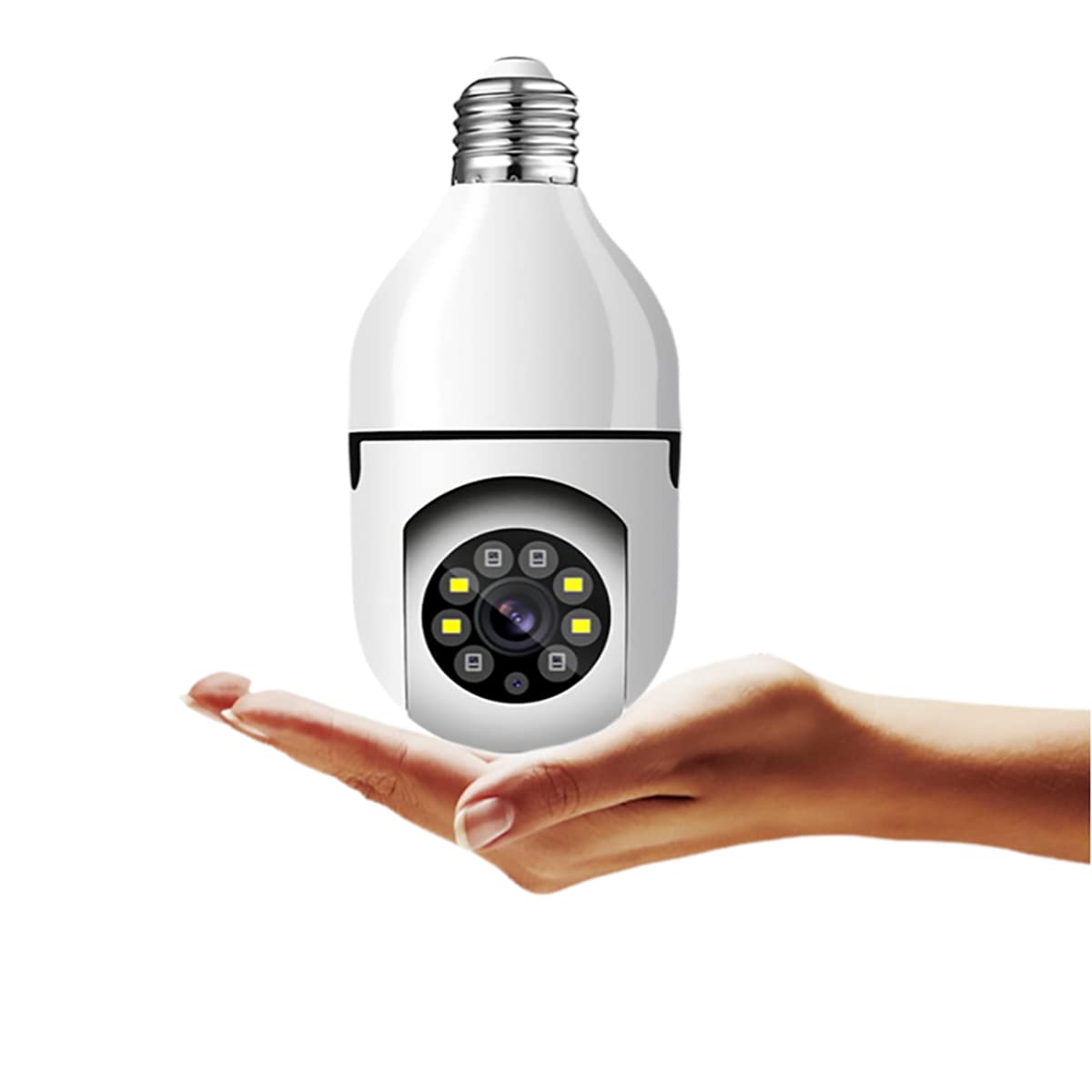 NUSET Smart WiFi Camera, E27 Bulb Security Camera with Pan -Tilt Panoramc View, 2MP, 4 Packs, White 5