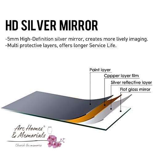 ARC homes Premium Wall Mounted Frameless Rectangular Glass Mirror for Bathroom Living Room Washbasin Mirror | Wall Mirror for Home (23 x 38 cms) 5