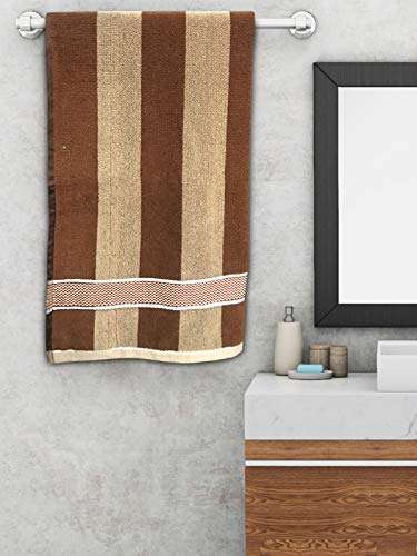 Heart Home Cotton 3 Pieces Bath Towel Super Soft, Fluffy, and Absorbent, Perfect for Daily Use 100% Cotton Towels, 500 GSM (Brown)-HEART11600 5