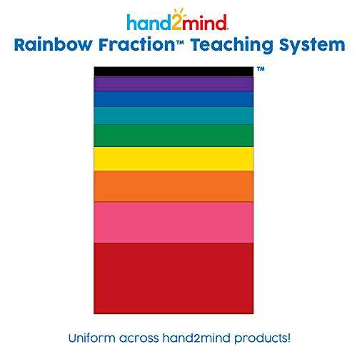 hand2mind Rainbow Fraction Tower Cubes, Fraction Equivalency, Montessori Math Blocks Materials for Kids, Math Manipulatives 4th Grade, Elementary Teacher Must Haves (Set of 51) 3
