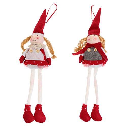 EXCEART 2pcs Elf Plush Christmas Stuffed Toys Girl Adorable Elves Figure Xmas Ornaments Holiday Plush Characters Holiday Decoration 1