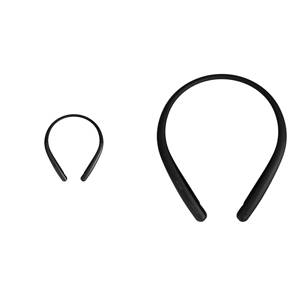 LG Tone Style HBS-SL6S Bluetooth Wireless Stereo Neckband Earbuds Tuned by Meridian Audio, Black & Tone Style HBS-SL5 Bluetooth Wireless Stereo Neckband Earbuds Tuned by Meridian Audio 1