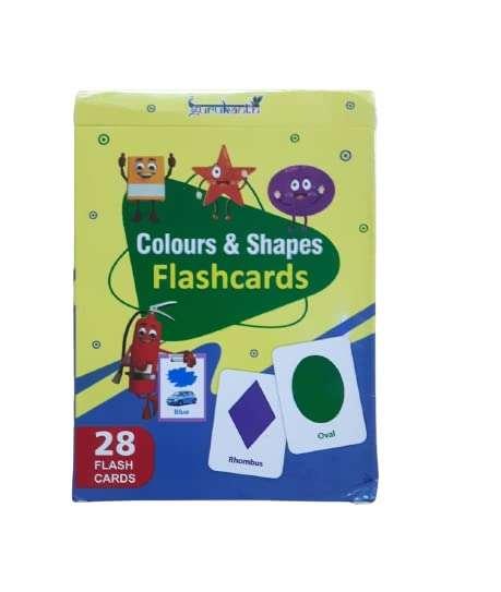AASHISH Book DISTRIBUTORS and Publishers Colour&Shapes Flash Cards for Kids Early Learning Flash Cards 1 Year to 6 Years Babies