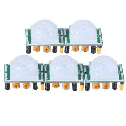 Themisto Hc-sr501 Adjust Ir Pyroelectric Infrared Pir Motion Sensor Detector Modules, Multi-color, Set of 5