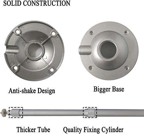 Universal Projector Mount Projector Ceiling/Wall Mount 12-17 inch Adjustable Height 360° Rotation Stainless Aluminium Alloy Cable Management Also as Mini Projector CCTV DVR Camera Mount 4