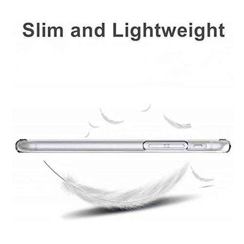 AQGG Tempered Glass Film + Cover for Oukitel C22 [5.86"], Screen Protector and Soft Silicone Case Bumper Shell Transparent Protective TPU Cases -Clear 5