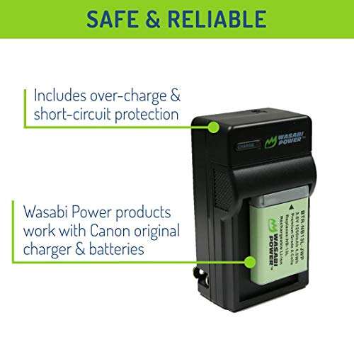 Wasabi Power NB-13L Battery (2-Pack) and Charger for Canon PowerShot G1 X Mark III, G5 X, G5 X Mark II, G7 X, G7 X Mark II, G7 X Mark III, G9 X, G9 X Mark II, SX620 HS, SX720 HS, SX730 HS, SX740 HS 4