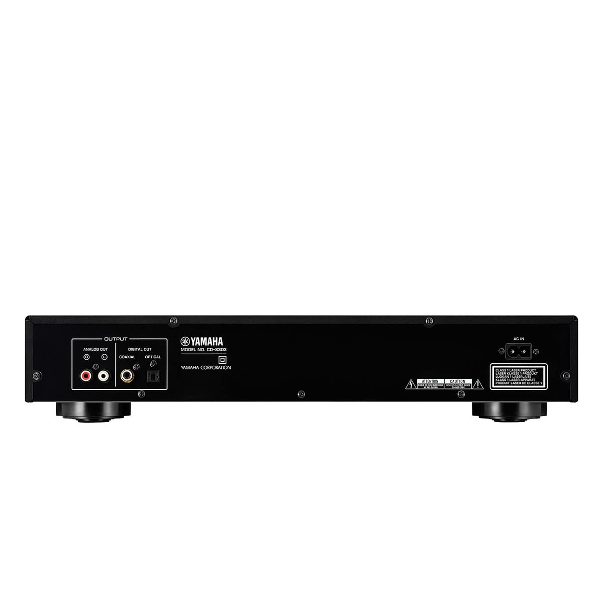 Yamaha CD-S303 Single CD Player, Black & Yamaha R-N303BL Stereo Receiver with Wi-Fi, Bluetooth & Phono 5