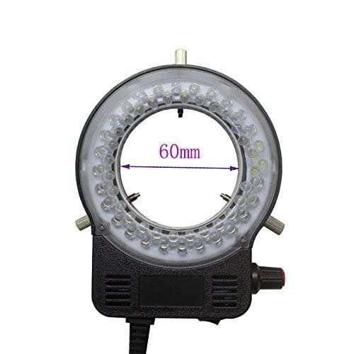 Ubersweet® AU Plug, Black shellAdjustable LED Ring Light Diameter 60MM Industrial Microscope Camera Lens Light Source Integrated Lighting 1