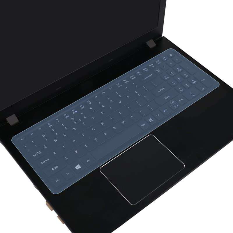Dhanistha Silicone Keyboard Protector Dust Cover Transparent Compatible for Skin 15.6 inch Laptop