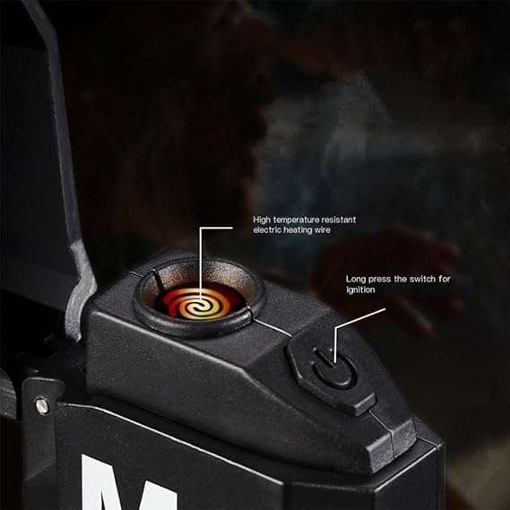 PICSTAR Multifunctional Portable Mini High Brightness Lighting Torch Lighter, Windproof Plasma Pulse Dual Arc USB Rechargeable Lighter, Outdoor Survival Emergency Lighter 4