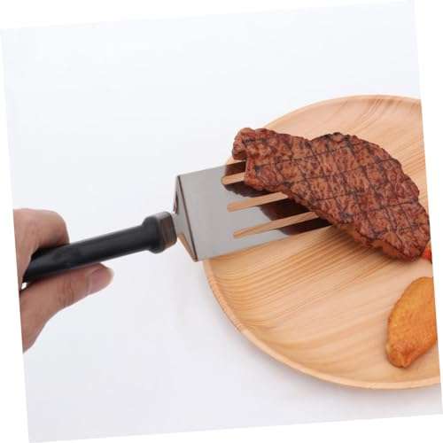 KICHOUSE Ergonomic Grip Stainless Steel Frying Spatula Slotted Turner for Grilled Steak Efficient Kitchen Tool 5