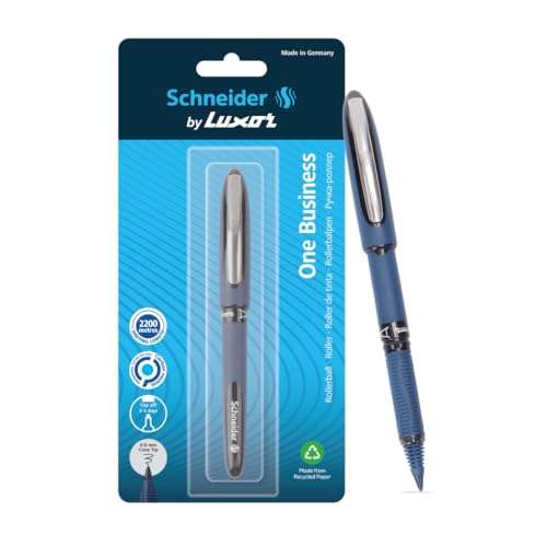 Luxor Schneider, One Business Roller Ball Pen - Black, 0.6mm, 2200 mtrs writing length, Waterproof Ink, Consistent ink flow, Ideal for Professionals & Office essential 1