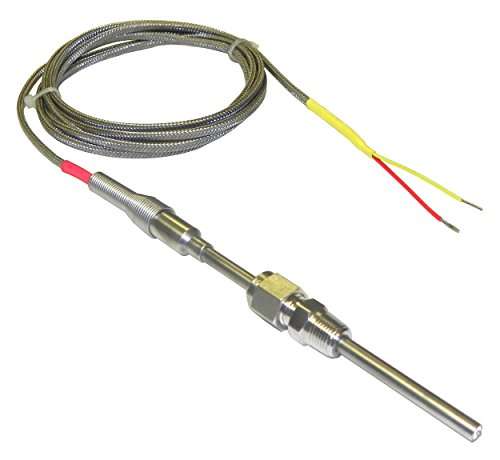 EGT Probe Exhaust Gas Temperature Sensor - 4 Straight - 3/16 OD - Stainless Steel Weld Bung