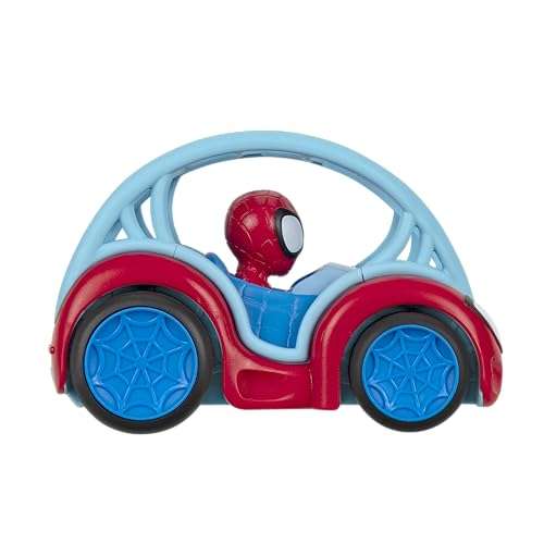 Marvel Amazing Friends Spidey Power Rollers - 15cm Car That Retracts and Turns - Toys Featuring Your Neighborhood Cool Spideys, Black 1
