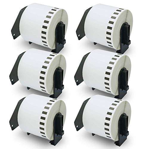 BETCKEY - Compatible Removable Continuous Label Replacement for Brother DK-4205 (2-3/7" x 100'), Use with Brother QL Label Printers [6 Rolls] 1