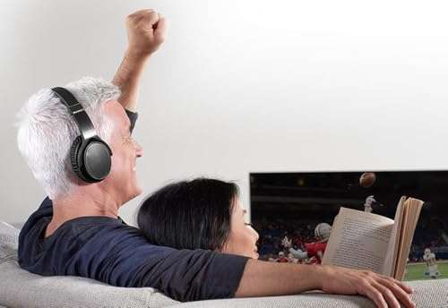 Sharper Image TV Wireless Headphones Silver 1