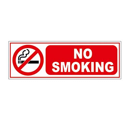 Masstone No Smoking Sign Board | Sign Board (4x12 Inch) | Emergency Sign | Signage Sign Board Red | Emergency Sign Board Waterproof | Perfect for Office | No Smoking Board
