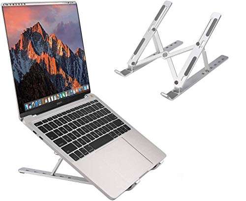 Tip&Top creation Laptop Stand, Adjustable Aluminum Laptop Computer Stand Tablet Stand, Ergonomic Foldable Desktop Holder Compatible with MacBook Air Pro, Dell XPS, HP, Lenovo 10-15.6” Laptops 1