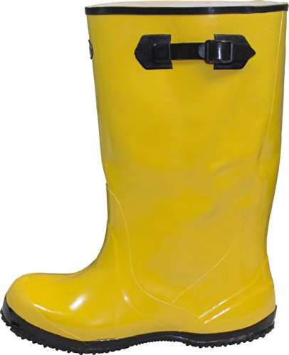 The Safety Zone BSYE-09-6 Heavy Duty Rubber Shoe Slush Boots, 17" Height, Size 9 , Yellow (Pair)