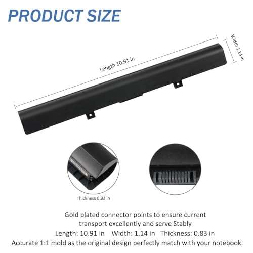 KingSener ETESBAY PA5186U-1BRS PA5185U PA5184U Laptop Battery Replacement for Toshiba Satellite C55 C55D C55T L55 L50-B L55D L55T C55-B C55-B5299 C55-B5202 PA5186U-1BRS [14.8V, 2800mAh, 45Wh, Black] 3