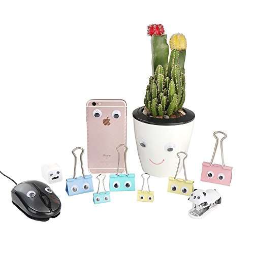 Decora 100pcs 18mm Round Wiggly Wobbly Googly Eyes Self-Adhesive Peel Sticker 5