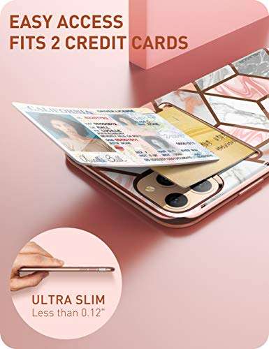 i-Blason Cosmo Wallet Slim Designer Wallet Case for Apple iPhone 11 Pro (2019), 5.8 Inch (Marble) 2