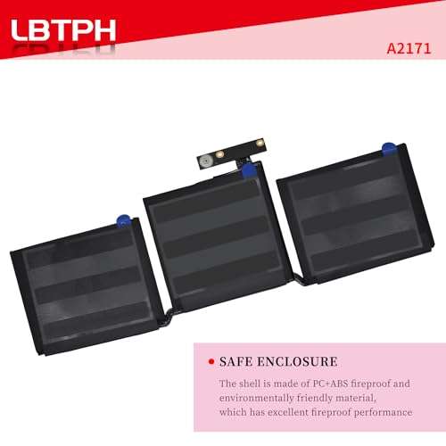 LBTECH A2171 Battery for Apple MacBook Pro Retina 13.3'' A2159 2019 MUHN2LL/A MUHP2LL/A MUHQ2LL/A MUHR2LL/A MUHR2LL/B 2020 A2289 EMC3456 3301 I5-8257U Core I7 1.7G MYDA2LL/A MXK62 11.41V 58.2Wh 4