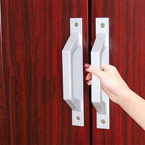 Sliding Doors Aluminum Alloy Handle Doors And Windows Multifunction Small Handle Sliding Door Balcony Door Wooden Door Hardware Handle (Color : White) 2