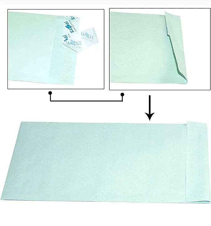 ZYGOMA A4 size Blue Self Adhesive Cloth Lined Polynet Envelopes (12*10 inch size, Pack of 30) Cloth Lamination inside, Used for secure mailing Business Documents Pouch (30) 6