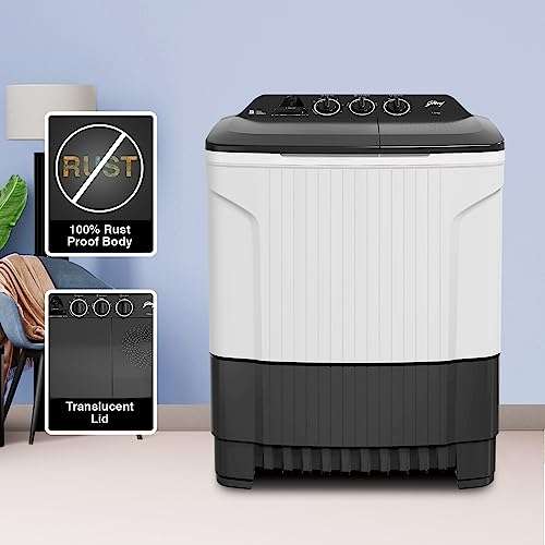 Godrej 7 Kg 5 Star, Active Soak Technology Semi-Automatic Top Load Washing Machine (WS EDGE CLS 70 5.0 PN2 GPGR, Graphite Grey, 460 W PowerMax Wash For Heavy Laundry Wash) 5