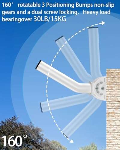 Starlink Mini Antenna Mount,12.6" J Pole & Wall-Mounting Bracket for Starlink Mini, Gen 2, Outdoor TV Antennas, WiFi Extender, Weather Station, Wireless Bridges 2