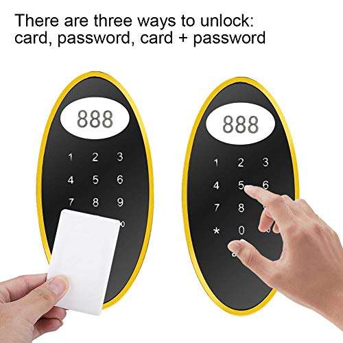 Oyunngs 【 】 Password Lock, Touch Keypad RFID Cd Lock, Easy to Inall Zinc Alloy Gyms Scols for Sauna Bath Centers Banks Drawers Lockers Public Buildings 5