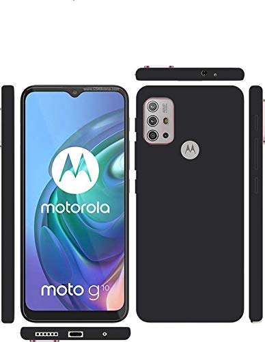 Casodon for Motorola Moto G30 Back Cover (Matte Black) 3