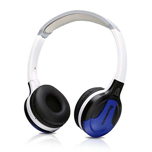 NAVISKAUTO On-ear Headphone Headset Over-Ear Headphones 3.5mm with Volume Control and Built-in IR Receiver -Blue 1