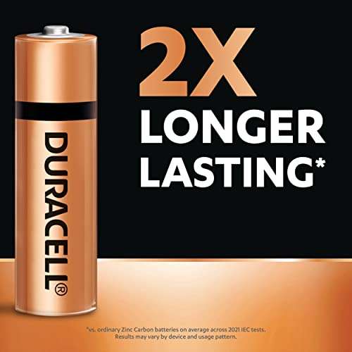Duracell Alkaline AA Batteries, Pack of 4 3