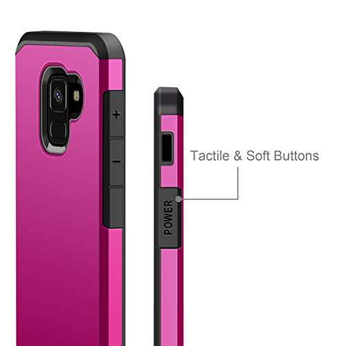 J&D Case Compatible for Galaxy A8 2018 Case, Heavy Duty Dual Layer Hybrid Shock Proof Protective Rugged Bumper Case for Samsung Galaxy A8 (Release in 2018) Case, Not for Galaxy A8 Plus 2018 5