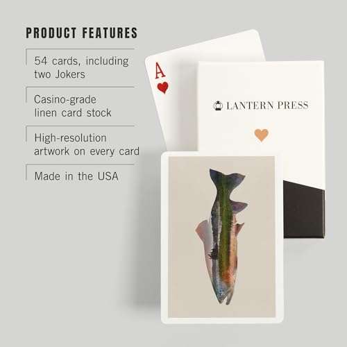 Lantern Press Trout, Double Exposure (52 Playing Cards, Poker Size Card Deck with Jokers) 3