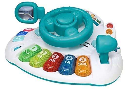 Jack Royal Baby Musical Toys Piano with Steering Wheel, Toddler Electronic Light Up Keyboard Learning Toy Set, Mini Driving Educational Development Music Toys for Toddlers and Kids 1