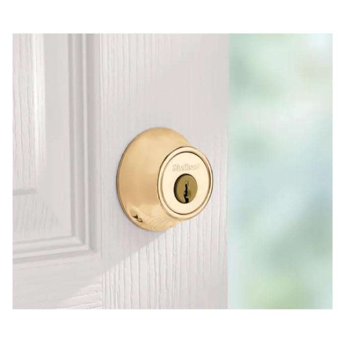 Kwikset 660-3S Single Cylinder Deadbolt Smart Key Bright Brass Finish 4