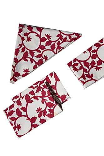 CONTRAST LIVING Parwoti Hand Block Printed Kitchen Towel/Dish Towel/Hand Towel Multi Color Set of 3 Pcs 3