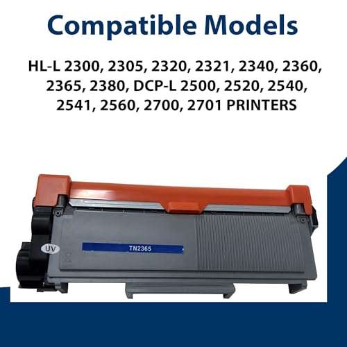 JET TONER TN-2365 Standard Toner Cartridge Compatible for Brother TN 2365 Toner Cartridge for USE in HL-L2300, 2305, 2320, 2321, 2340, 2360, 2365, 2380 Brother Printer Cartridge 4