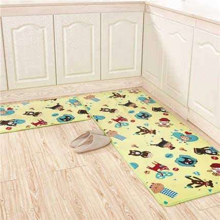 UBERSWEET® changbvss Bath Rugs Set 2pcs/Set Anti Slip for Bathroom Memory Foam Bath Bath Accessories Kitchen Carpet Floor Mats Animal Pattern: huazhuangxiaoxiong, about50x80S50x120cmL 2