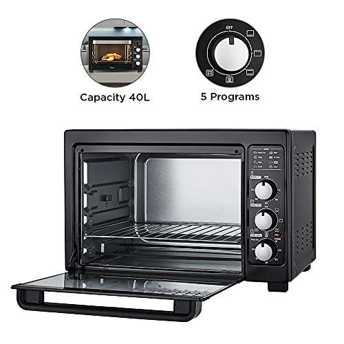 Midea MEO-40BGY1 40 Liter Oven Toaster and Grill with 4 Heating Mode, Black 4